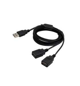 USB male to 2 female splitter charger cable 1.7M split line 11cm 